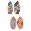 Set 3 magnets Frigo : 3 Tortues Marines Multicolores, H 8 cm