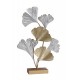 Sculpture Fer Design : Eclosion de Gingko Biloba sur Socle, H 57 cm