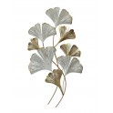 Décoration murale Fleurs : Feuilles de Ginkgo, Vert & Bleu, H 112 cm