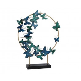 Décoration en métal sur Socle : Papillons. L 59 cm