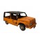 Voiture Laiton : Grande Citroen Méhari, Orange et Noir, L 29 cm