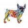 Statuette Chien XL : Le Bouledogue, Finition Argent, H 62 cm