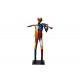 Sculpture Musique Métal : Le Violoniste, Finition Multicolore, H 35 cm