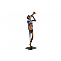 Sculpture Musique Métal : Le Trompettiste de Jazz, Multicolore, H 35 cm