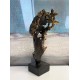 Sculpture Design : Femme, Fleurs et Papillons, Collection Passion, H 32 cm