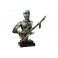 Sculpture Musique : Buste Guitariste Argent, Multicolore, H 71 cm