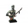 Sculpture Musique Fer : Le saxophone multicolore sur socle, H 71 cm