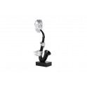 Sculpture Musique Résine : Saxophoniste Black & Silver, H 65 cm