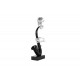 Sculpture Musique Fer : Le saxophone multicolore sur socle, H 71 cm