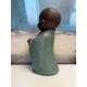 Figurine Petit Moine érudit, Bleu, Collection Baby Zen, H 14 cm