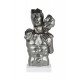 Buste Couple Design : Night King, Gris Perle et Blanc, H 74 cm