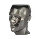 Bout de Canapé Tête Homme Design : Ad Hominem Gris Perle, H 55 cm