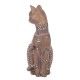 Statuette Chat : Modèl Ethnik Indigo, H 28 cm