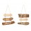 Set 2 Décoration en bois Flotté, Amour et Bonheur, H 46 cm