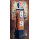 Tableau Métal 3D : La Pompe à essence Vintage Orange, H 120 cm