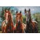 Tableau Métal 3D : Trois Chevaux au près 2 , L 120 cm