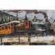 Tableau sur Métal 3D XL : Le train et Locomotive à vapeur, L 120 cm