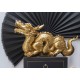 Figurine décorative Dragon chinois doré, Inspiration d'Asie, L 72 cm