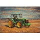 Tableau Métal 3D : Le Tracteur John Deere en moisson, L 120 cm
