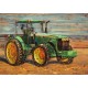 Tableau Métal 3D : Le Tracteur John Deere en moisson, L 120 cm