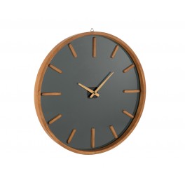 Grande horloge design Bois et Verre, Modèle Osmose, Diam 40 cm