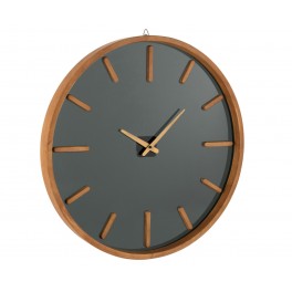 Grande horloge design Bois et Verre, Modèle Osmose, Diam 60 cm