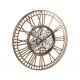 Horloge Industrielle murale, Engrenages, Gris et Grège, H 60 cm