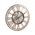 Horloge Industrielle murale, Engrenages, Gris et Grège, H 60 cm