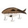 Grande Patères-Portemanteaux Poisson en Bois et métal, L 57 cm