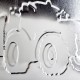 Plaque 3D métal Noire : Tracteur John Deere, 30 x 40 cm