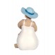 Figurine Bord de Mer : Baigneuse ronde au Chapeau, H 16 cm