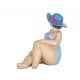 Figurine Bord de Mer : Baigneuse ronde au Chapeau, L 18,5 cm