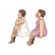 Figurine Thème Bord de Mer : Baigneuse rétro Assise, H 19 cm