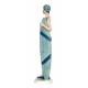 Figurine Bord de Mer : Baigneuse Rétros Debout 2 , Bleu, H 28 cm