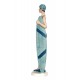 Figurine Thème Bord de Mer : Baigneuse rétro Assise, H 19 cm