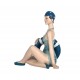 Figurine Bord de Mer : Baigneuse Rétro Assise 2, Bleu, H 14 cm