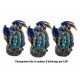 Figurine Dragon Bleu et Porte-Encens Cônes à brûler, H 19 cm