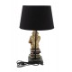 Lampe en Polyrésine Jungle Chic, Singe Doré et Livres, H 50 cm