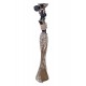 Statuette Africaine en pagne kita & Cruche 2, Collection Ethnik, H 42 cm