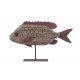 Déco murale en Bois flotté : Poisson XL, L 69 cm