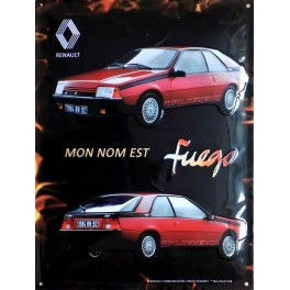 Plaque Métal bombée : La Renault 5 Alpine, 40 x 30 cm