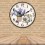 Horloge murale lavande de Provence, Mod 4, 34 cm
