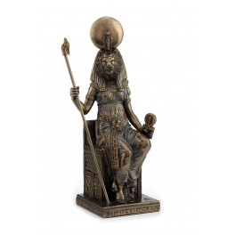 Statuette Egypte : Déesse Sekhmet Guerrière et Fille de Rê, H 20 cm
