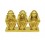 Figurine Résine 3 Singes de la Sagesse, Jungle Gold, L 16 cm