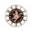 Horloge Bois MDF Vintage : Pin-up et Bougie, Menace létale, Diam 34 cm
