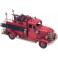 Véhicule Laiton : Camion de Pompiers Vintage, Rouge, L 22,5 cm