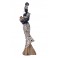 Statuette Africaine Debout, Collection Massabay, H 28,5 cm