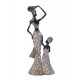 Statuette Africaine en pagne kita & Cruche 2, Collection Ethnik, H 42 cm