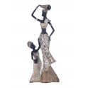 Statuette L'Africaine et l'enfant, Collection Massabay, H 32 cm