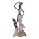 Statuette Africaine en pagne kita & Cruche 2, Collection Ethnik, H 42 cm